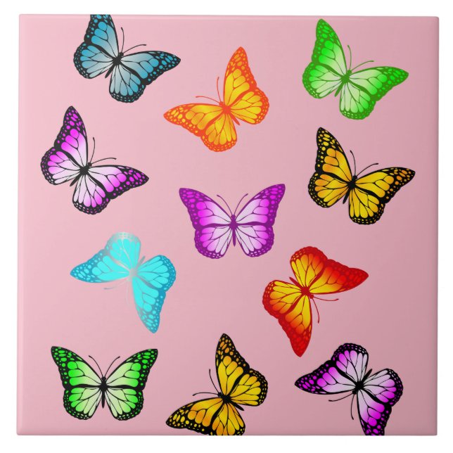 Carreau Papillons colorés (Devant)