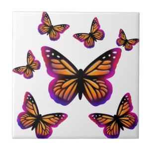 Carreau Papillons couleur aquarelle