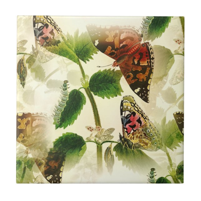 Carreau Papillons du jardin  (Devant)