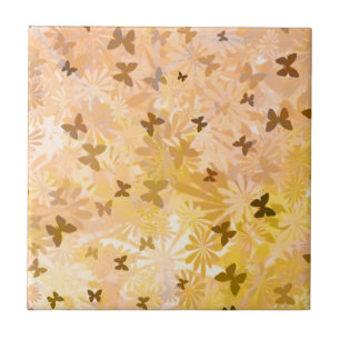 Carreau Papillons et marguerites par Shirley Taylor