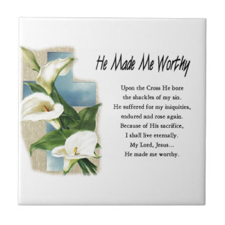 Carreau Pâques Chrétien Il M'A Fait Digne