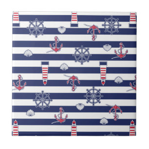 Carreau Par le motif de mer