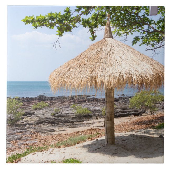 Carreau Parasol de paille, KOH Lanta, Krabi, Thaïlande (Devant)