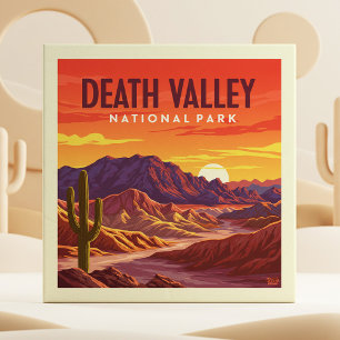 Carreau Parc national de la vallée de la Mort vintage