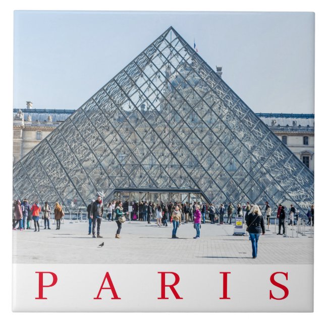 Carreau Paris Louvre Pyramide en céramique (Devant)