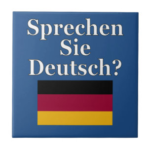 Carreau Parles-tu allemand ? en allemand. Fanion
