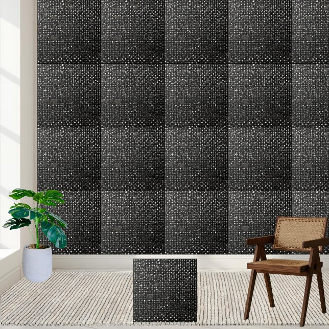 Carreau Parquet blanc noir foncé moderne (Modern Dirty Black White Particle Floor Wall Ceramic Tile)
