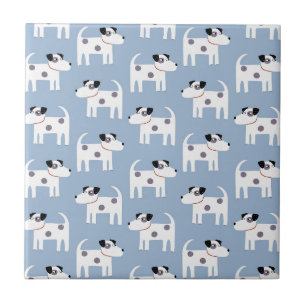 Carreau Parson Jack Russell Terrier Chien Motif Bleu