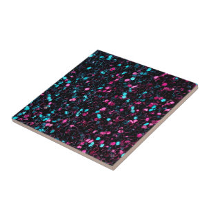 Carreau Parties scintillant en mosaïque bleu brillant