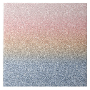 Carreau Parties scintillant Gold Blue Ombre de la Rose Blu