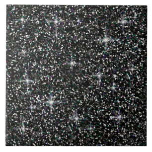 Carreau parties scintillant irisée noire