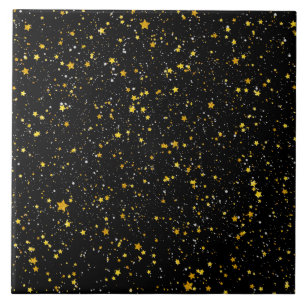 Carreau Parties scintillantes Stars3 - Noir d'or