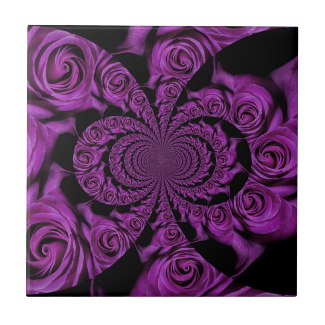Carreau Passion violette : Royal Romance Roses (Devant)