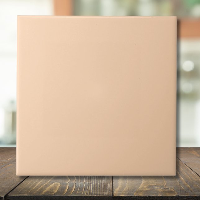 Carreau Pastel Apricot couleur solide | Classique | Élégan (Créateur téléchargé)