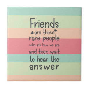 Carreau Pastel Cute Friends, rare citation d'amitié