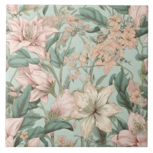 Carreau Pastel Floral Lilies