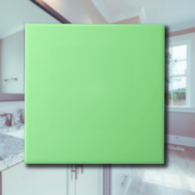 Carreau Pastel Mint couleur solide | Classique | Élégant (Créateur téléchargé)