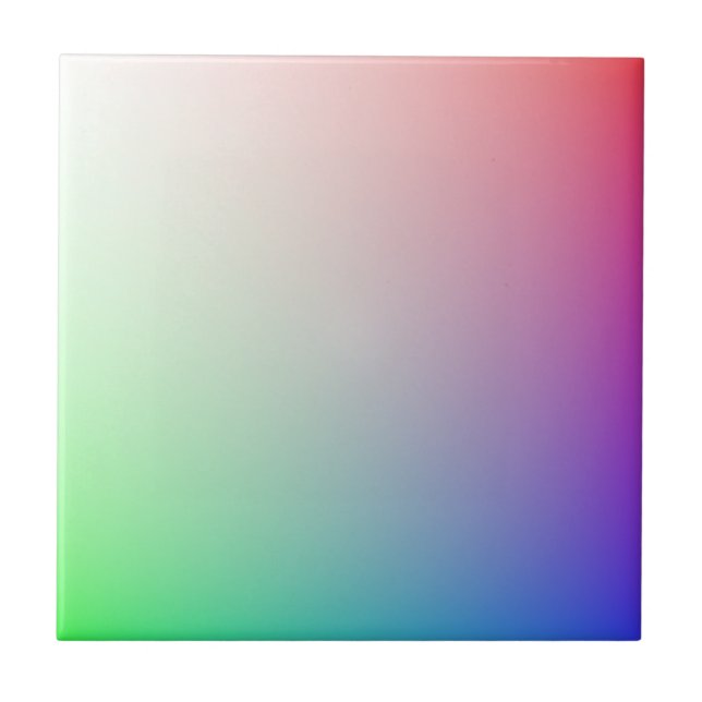 Carreau Pastel Ombre Couleurs Arc-en-ciel (Devant)