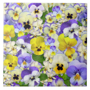 Carreau Pastel Pansies