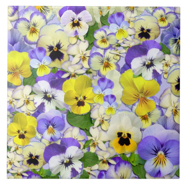 Carreau Pastel Pansies (Devant)