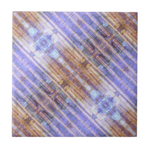Carreau Pastel Purple Lavender Gold Abstrait Art Motif