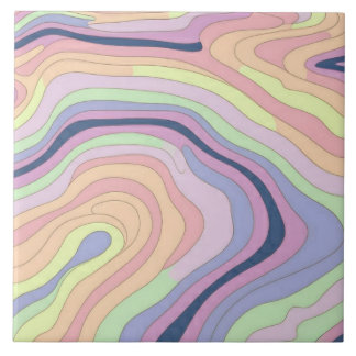 Carreau Pastel Rainbow contour motif grand