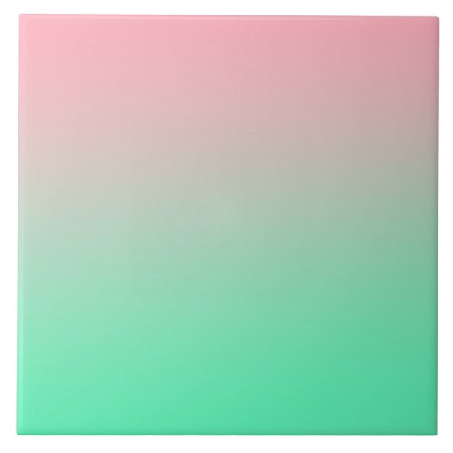 Carreau Pastel rose et vert dégradé ombre paire (Devant)