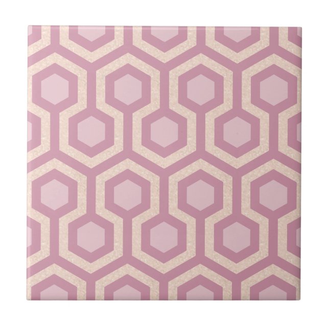 Carreau Pastel Rose Gold Sparkle Modern Girl Chic (Devant)