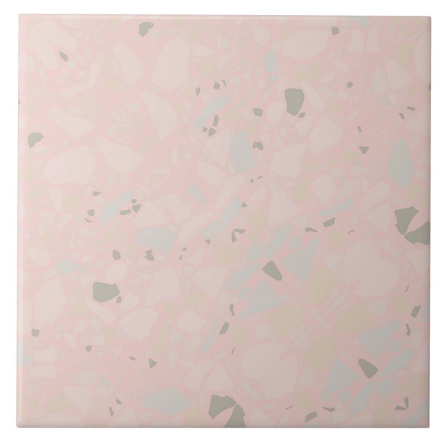 Carreau Pastel rose moderne simple effet terrazzo (Devant)