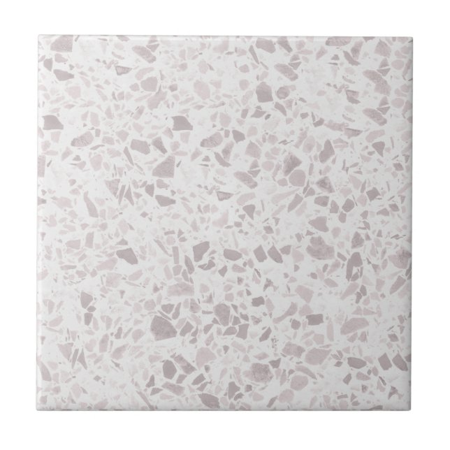 Carreau Pastel Taupe et Terrazzo beige Imprimer (Devant)