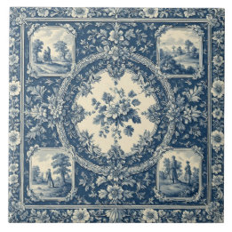 Carreau Pastoral Country Rural Folks French Toile Heritage