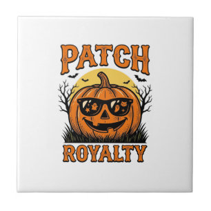 Carreau Patch de citrouille de Halloween Vintage Jack O La