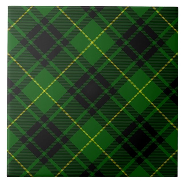 Carreau Pâte verte de tartan MacArthur (Devant)