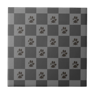Carreau Pâtes Chien Pet Pet Pet Chien Garrot gris foncé  