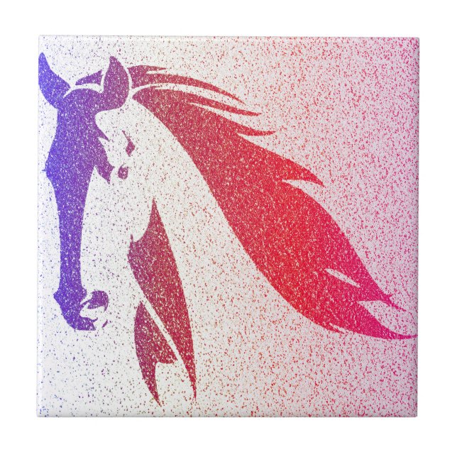 Carreau Patriotique Horse Sparkle Carrelage en céramique (Devant)