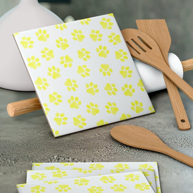 Carreau Patrouilles de Doodle, Paws de Chien, Paws Jaunes (Créateur téléchargé)
