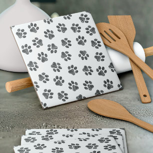 Carreau Patrouilles de Doodle, Paws de Chien, Paws Noirs