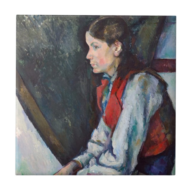 Carreau Paul Cezanne - Garçon dans la veste rouge (Devant)