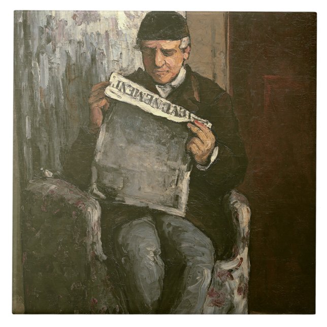 Carreau Paul Cezanne | le père de l'artiste, lisant le "v� (Devant)