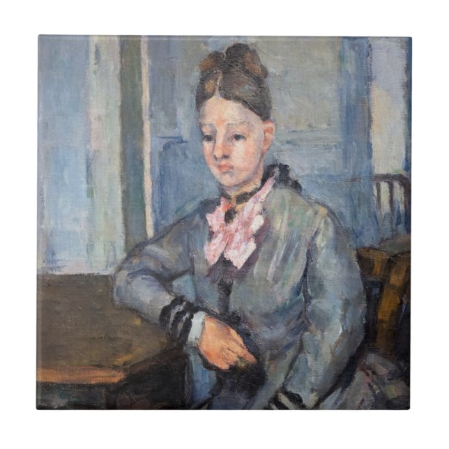 Carreau Paul Cezanne - Madame Cezanne Leaning sur une tabl (Devant)