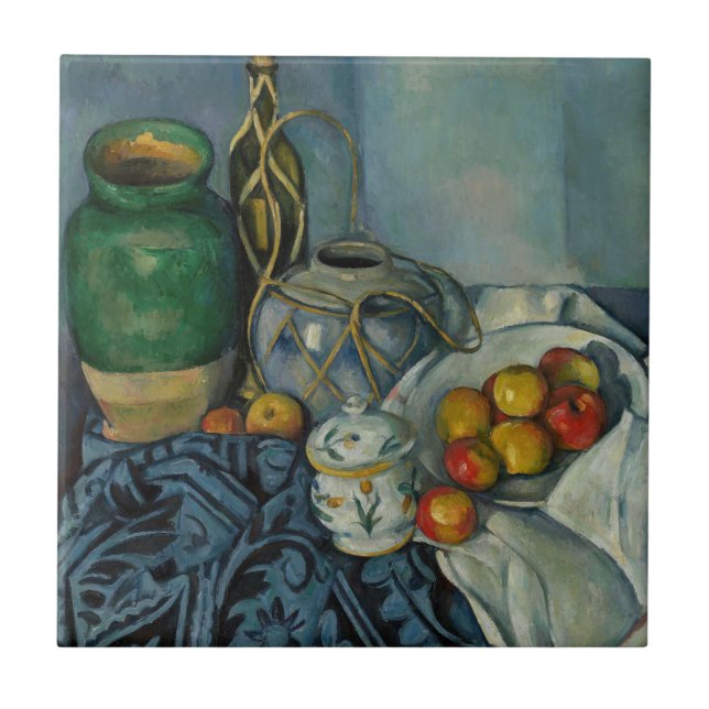 Carreau Paul Cezanne - Vie morte avec pommes (Devant)