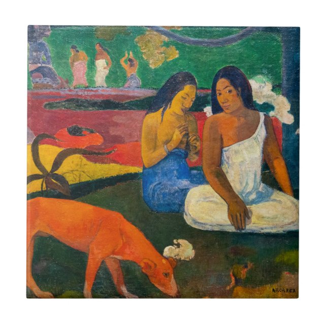 Carreau Paul Gauguin - Arearea / Le Chien Rouge (Devant)