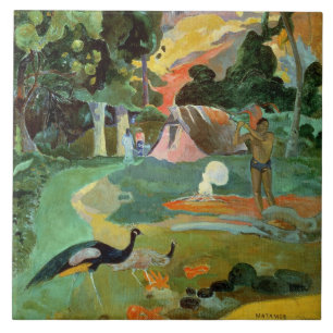 Carreau Paul Gauguin  Matamoe ou, Paysage avec des Peacock