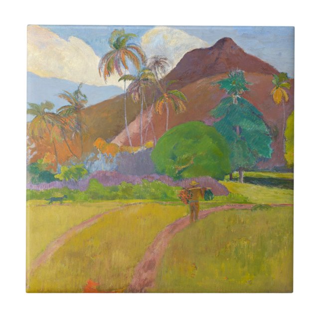 Carreau Paul Gauguin - Paysage tahitien (Devant)