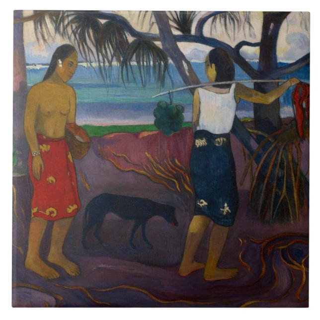 Carreau Paul Gauguin - Sous le Pandanus (Devant)