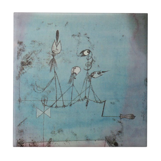 Carreau Paul Klee gazouillant la tuile de machine (Devant)