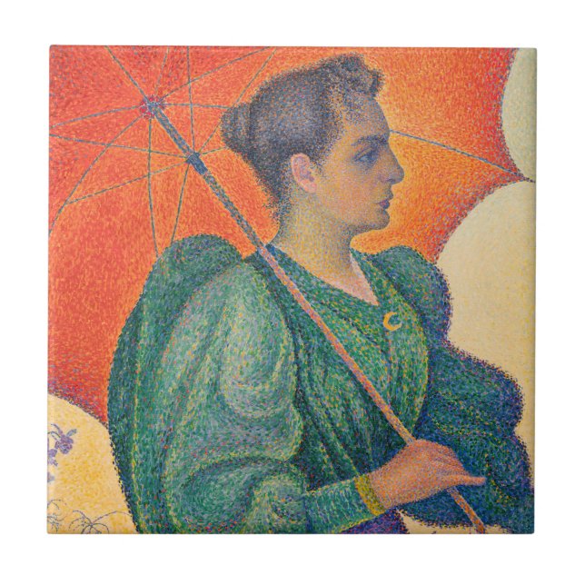 Carreau Paul Signac - Femme avec un parasol (Devant)