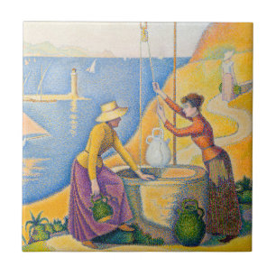 Carreau Paul Signac - Femmes au puits