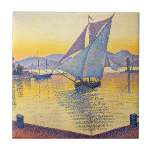 Carreau Paul Signac - Le Port au coucher du soleil, Opus 2