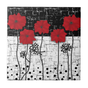 Carreau Pavot rouge